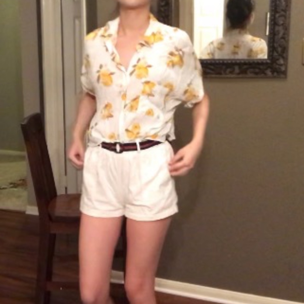 Daisy Floral & Lemon Print Blouse